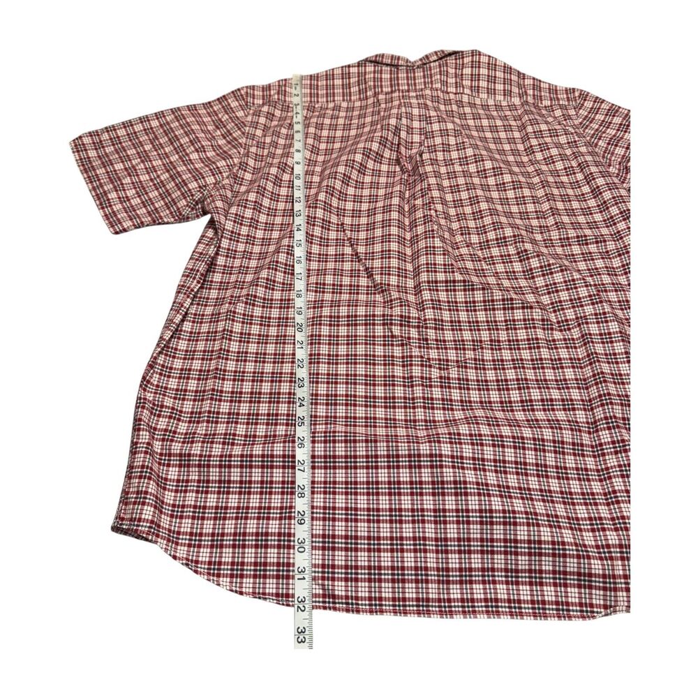 Eddie Bauer Shirt Mens XLT Multicolor Plaid 100% Cotton Short Sleeve Button-Down - Picture 5 of 6